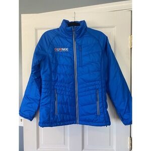 Bright Blue Women's Gurnee Cutter And Buck Zip SZ Large Puffy Jacket